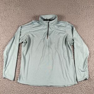 Swannies Co Jacket Mens Medium Blue Gray‎ 1/4 Zip Pullover Golf Performance